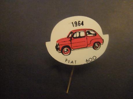 Fiat 600 miniklasseauto (stadsauto) 1964 rood